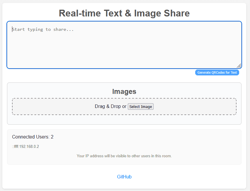 Real-time Text & Image Share