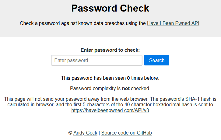 Password Check Tool